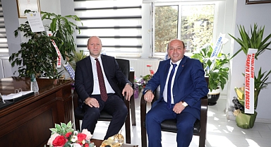 Kaymakam Hasan Balcı’dan Başkan Mehmet Ata’ya Hayırlı Olsun Ziyareti