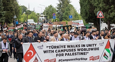 SAÜ Öğrencilerinden Gazze'ye Destek Yürüyüşü