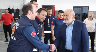 Başkan İrfan Püsküllü'den İtfaiye Haftası Ziyareti