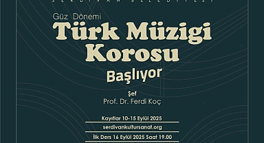 Serdivan Belediyesi Türk Müziği Korosu Güz Dönemi Kayıtları Başlıyor 