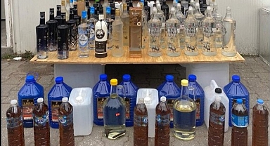 Bidonlar Dolusu Sahte İçki Yakalandı 