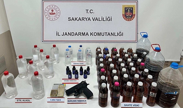 Akyazı’da Sahte İçki Üretimine Jandarma Baskını 