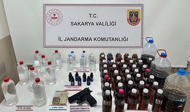 Akyazı’da Sahte İçki Üretimine Jandarma Baskını 
