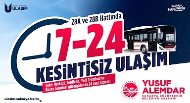 Büyükşehir’den 24 Saat Kesintisiz Ulaşım