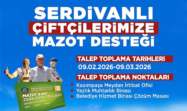 Serdivan'da Mazot Desteği İçin Başvuru Süreci Başlıyor 
