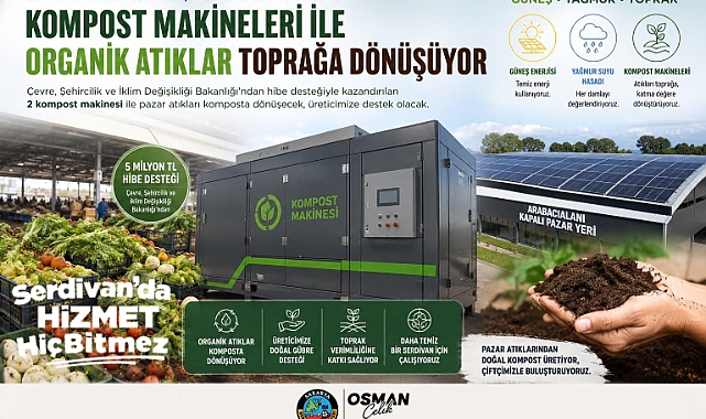 Serdivan'da Pazar Atıkları Organik Gübreye Dönüşecek