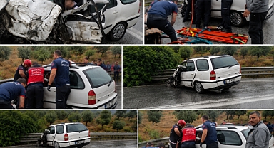 Tıra Çarpan Otomobilde 1 Ölü, 2 Yaralı