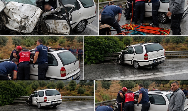 Tıra Çarpan Otomobilde 1 Ölü, 2 Yaralı
